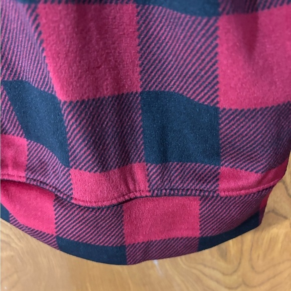 Joyspun Buffalo Plaid Red and Black Velvet Soft Flannel Pajamas 2X - Picture 5 of 10